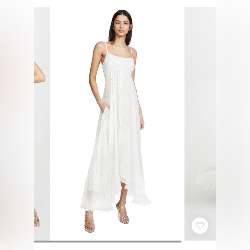 Azeeza White Dress with Crystals